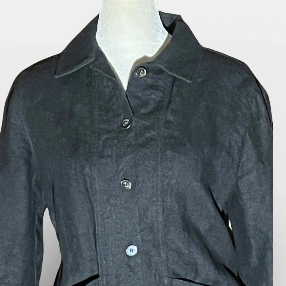Sezane Will Jacket in black linen size XS - Picture 5 of 7